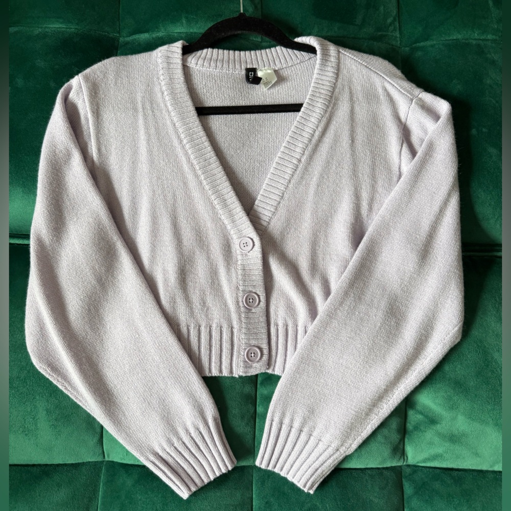 Light Purple Fine Knit Cardigan